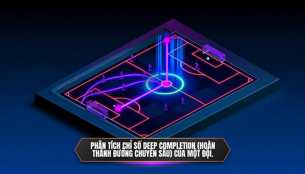 Phân tích chỉ số Deep Completion (hoàn thành đường chuyền sâu) của một đội.
